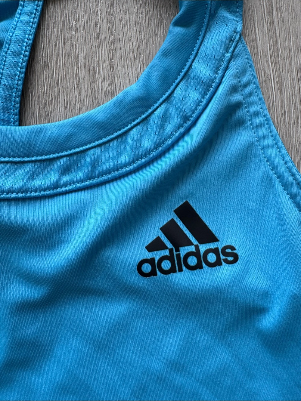 adidas Bright Aqua Blue Racerback Sports Tennis dress with matching shorts - Picture 2 of 5